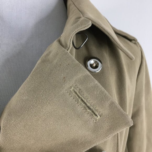SONIA RYKIEL Beige/Brown Cashmere Blend Long Sleeve Belted Trench Coat Jacket - Picture 14 of 16